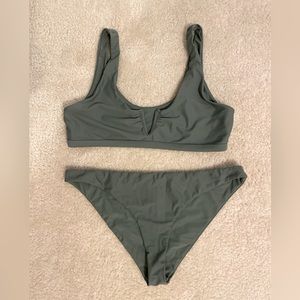 Shein olive green bikini size medium
